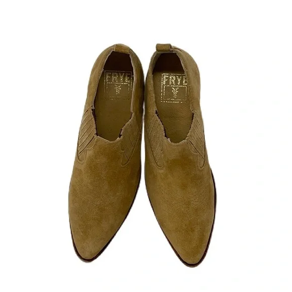 NWOT Frye Suede Leather Western Slip-On Ankle Boot - Picture 5 of 8